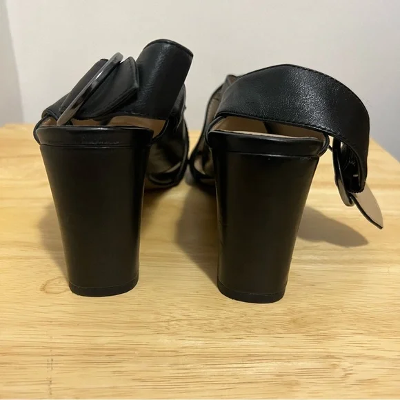 Franco Sarto Black Women's Sandals Open Toe, Block Heel, Slingback Size 6.5 - Picture 4 of 6